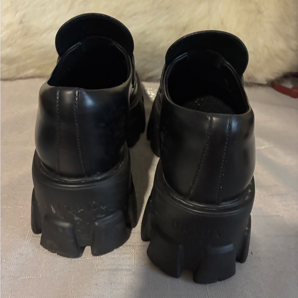 Prada Patent Leather Chunky Heel Loaferz - Picture 4 of 10